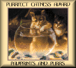 Purrfect Catness Award, Presented By Pawprints and Purrs